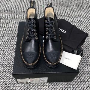 CHANEL combat boots